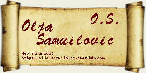 Olja Samuilović vizit kartica